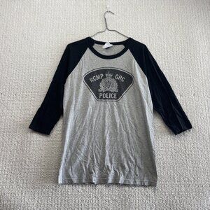 Vintage RCMP / GRC Canada Police Baseball Long Sleeve T-shirt Graphic Tee Wom S